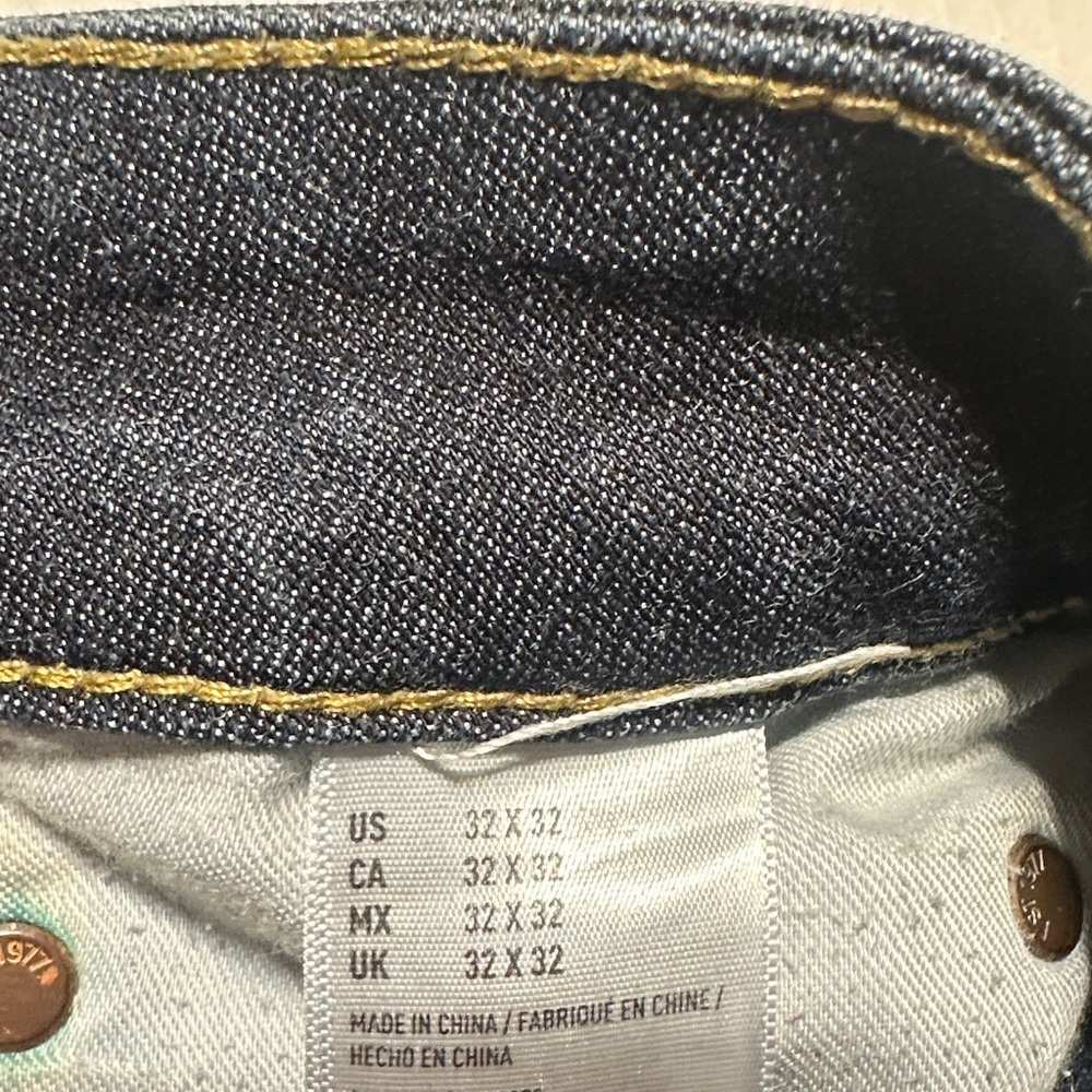 American Eagle original straight extreme flex 4 distressed Blue Jeans 32x32 - Picture 10 of 13